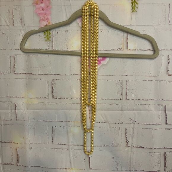 Golden Shell Pearl Endless Necklace 100” - Picture 4 of 12